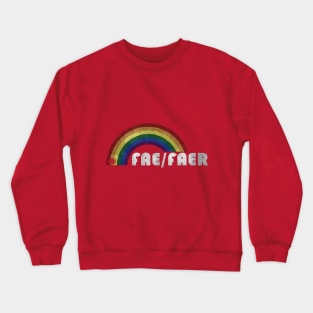 Grunge LGBT+ Pride - Fae/Faer Pronouns Crewneck Sweatshirt